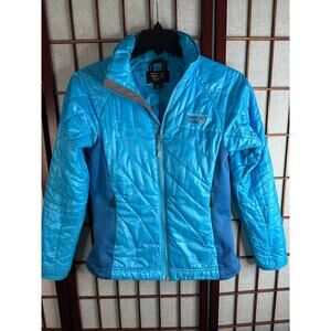 Mountain Hardwear Zonal Stretch Panel Zip Quilt Insulated Jacket in blue